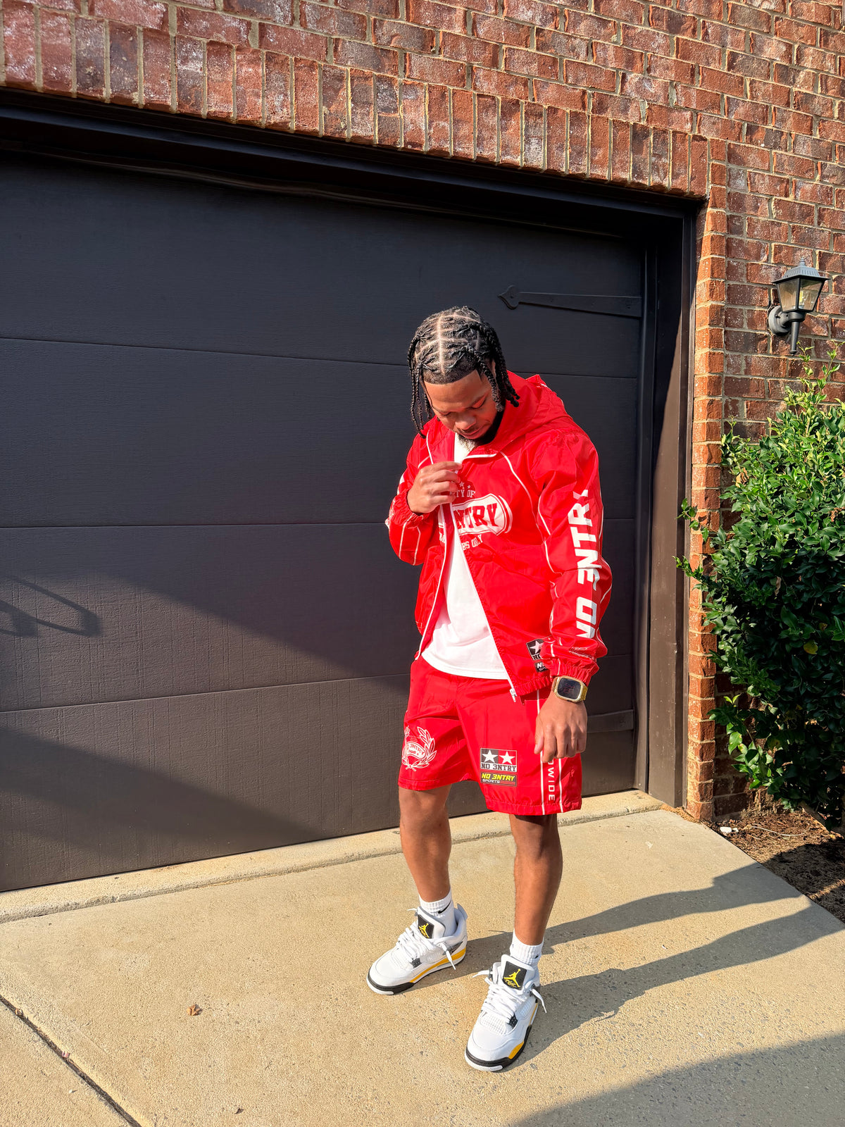 N0 3NTRY Members Only Windbreaker Set- Racing Red