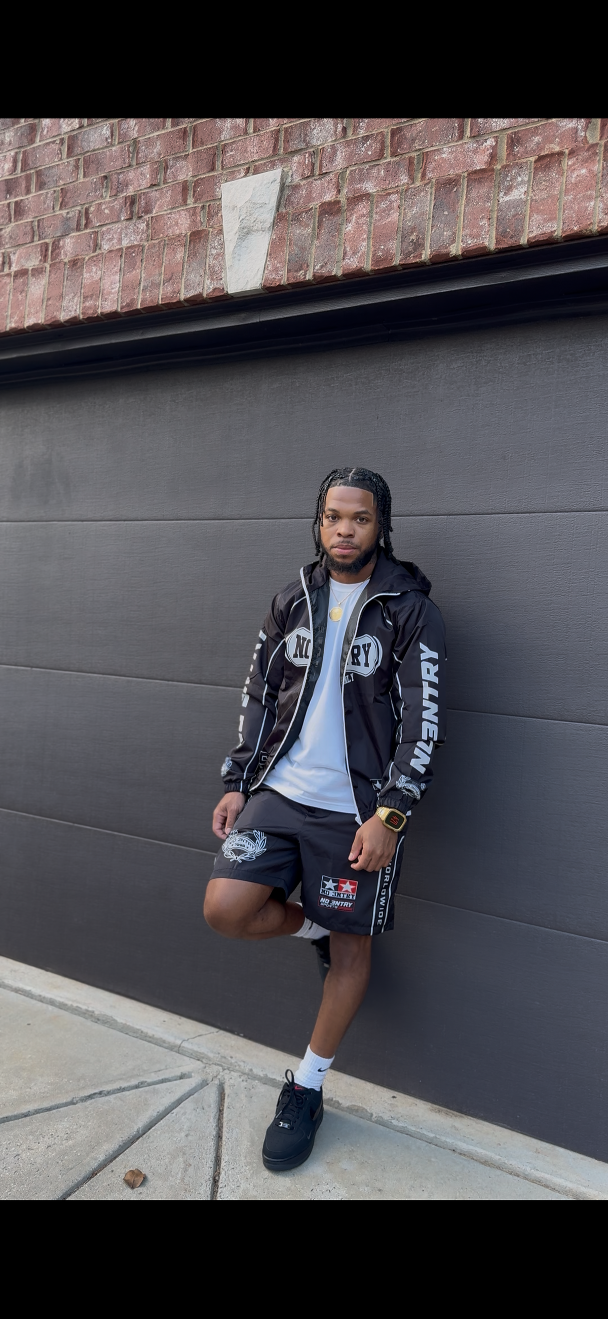 N0 3NTRY Members Only Windbreaker Set- Midnight Black