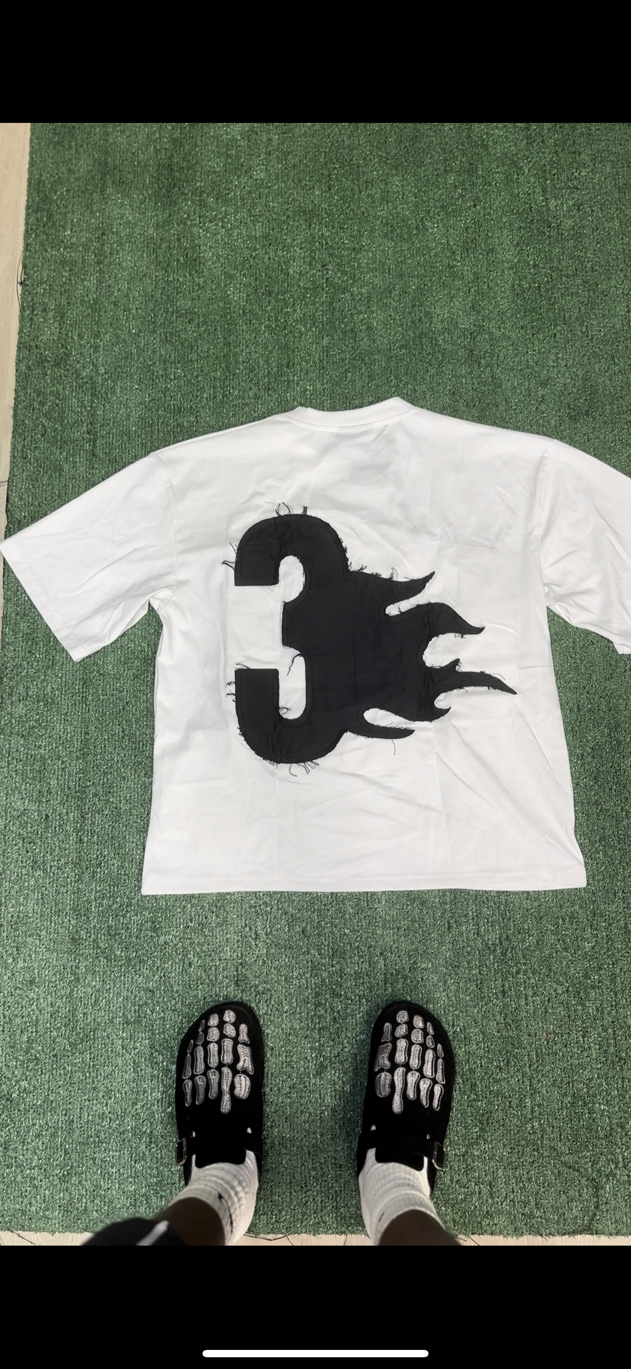 Short Sleeve Oversized Boxy Cut T(White)