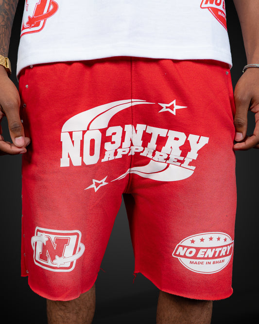 N0 3NTRY Team Red Shorts