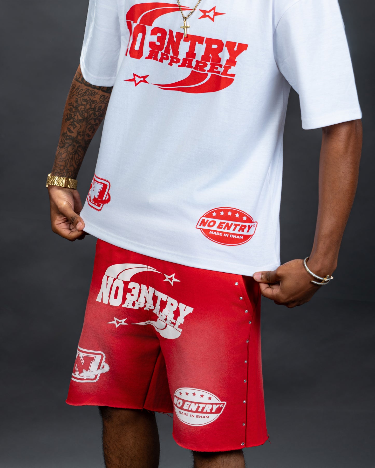 N0 3NTRY Team Red Shorts