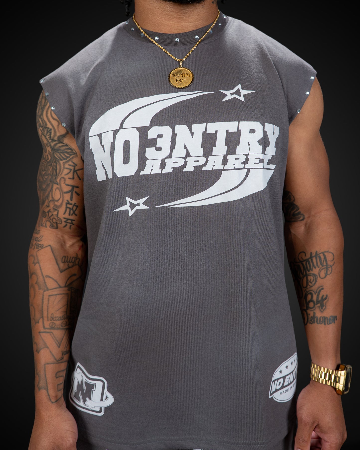 Team N0 3NTRY Gray Shirt(sleeveless)