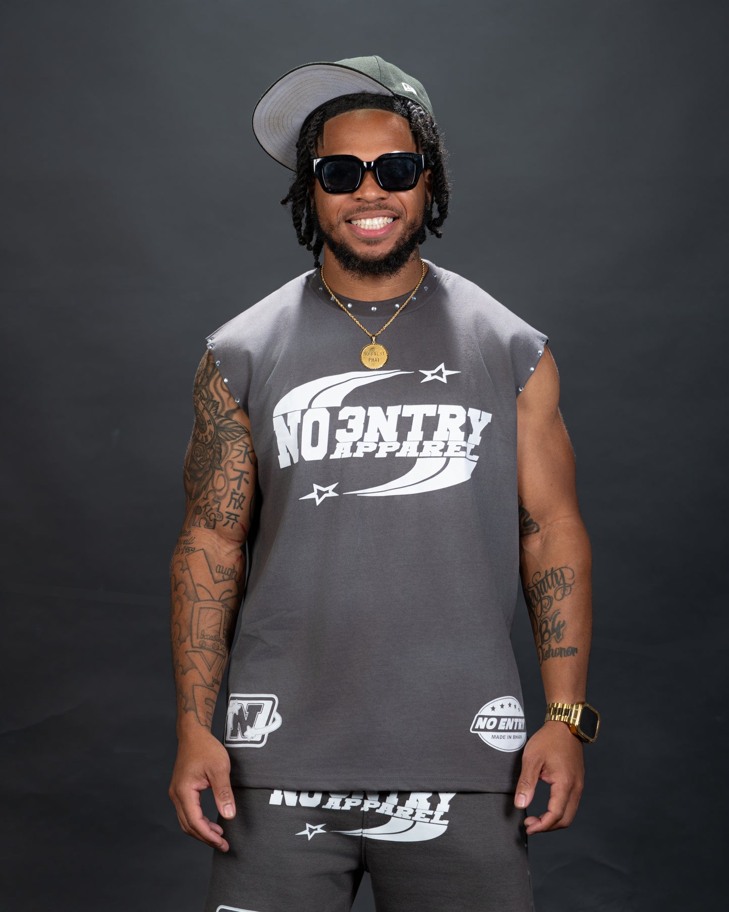 Team N0 3NTRY Gray Shirt(sleeveless)
